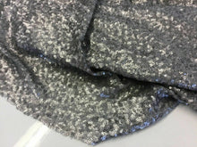 Load image into Gallery viewer, NEW Designer Stretch Silver Sequins Fabric 56&#39;&#39; 144 cm Bridal Dress Cloth Party