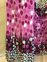 Load image into Gallery viewer, NEW Designer Multicoloured Silky Soft Satin Swirl Print Rushed Pleated Fabric