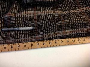 NEW Designer Multi Colour Large Check Wool Fabric 59" 151 cm Seen Online Catwalk