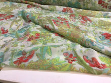 Load image into Gallery viewer, NEW High Class Designer Multicoloured Floral Leaf Chiffon Print Fabric 58&quot;