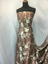 Load image into Gallery viewer, New Gorgeous High Class Designer Floral Satin Print Fabric Art Dress Garment