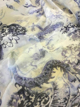 Load image into Gallery viewer, New Multicolour 100% Silk Crinkle Chiffon Dragons Print Fabric 58’’148cm Dress K