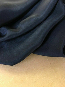 New Jet Black Pure Silk Marocain Crepe Fabric For Per 0.5 1/2 Metre Morocain