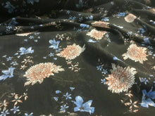 Load image into Gallery viewer, NEW Designer Multicoloured Crinkle Chiffon Floral Print Fabric 57&quot; 147 cm Dress