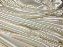 Load image into Gallery viewer, NEW Gorgeous High Class 100% Silk Ivory Crepe De Chine Satin Fabric 53&quot; 135 cm