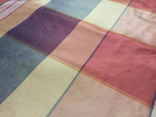 Load image into Gallery viewer, NEW Designer Multicolour Check 100% Silk Dupion Fabric 45&quot; 116 cm Per Half Metre