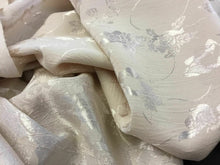 Load image into Gallery viewer, New Designer Gorgeous Cream Colour Floral Satin Jacquard Fabric Dress 61&#39;&#39;156cm