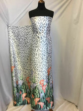 Load image into Gallery viewer, NEW Designer Multicolored Silky Soft Poly Satin Floral Leopard Fabric 57&#39;&#39; 145cm