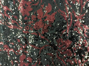NEW High Class Designer Multicolored Heavy Sequins Floral Lace Fabric 58''