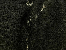 Load image into Gallery viewer, NEW Jet Black Stretch Crochet Floral Lace Fabric 63&quot; 161cm Cloth Dress Material