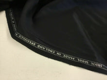 Load image into Gallery viewer, NEW Made In England Black 100% Wool High Class Suiting Fabric Suit Trouser Sew A