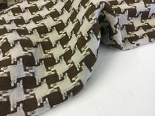 Load image into Gallery viewer, NEW Designer Natural/Brown Linen Dogtooth Suiting Fabric 60&quot; 153 cm Hounds tooth