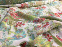 Load image into Gallery viewer, NEW High Class Designer Multicoloured Floral Leaf Chiffon Print Fabric 58&quot;