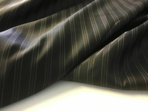 New Jet Black Designer Self Wide Stripe Jacquard Lining Fabric 62" 158cm Cloth