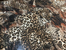 Load image into Gallery viewer, NEW High Class Designer Leopard Snake Print Lurex Chiffon Fabric 58&quot; 148 cm