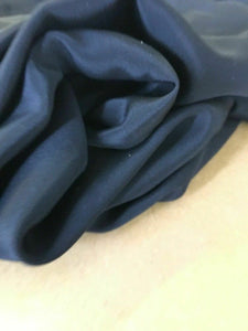 New Jet Black Pure Silk Marocain Crepe Fabric For Per 0.5 1/2 Metre Morocain