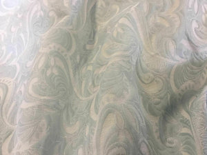 New High Class Designer Light Mint Jacquard Brocade Fabric Dress 54'' 138 cm