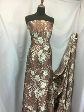 Load image into Gallery viewer, New Gorgeous High Class Designer Floral Satin Print Fabric Art Dress Garment