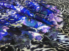 Load image into Gallery viewer, New High Class Designer Multicoloured Floral Leopard Print Scuba Fabric 58&quot;