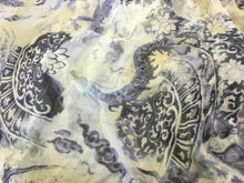 Load image into Gallery viewer, New Multicolour 100% Silk Crinkle Chiffon Dragons Print Fabric 58’’148cm Dress K