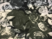 Load image into Gallery viewer, NEW Designer Silky Soft Poly Satin Rose Leaf Print Fabric 58&quot; 149 cm Dress Craft