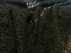 NEW Jet Black Stretch Crochet Floral Lace Fabric 63" 161cm Cloth Dress Material