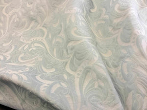 New High Class Designer Light Mint Jacquard Brocade Fabric Dress 54'' 138 cm