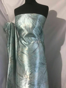 NEW Designer Multicoloured Silky Soft Satin Floral Print Fabric 58'' 148 cm