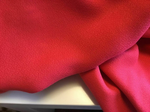 NEW Designer Crimson Red European 100% Cotton Crepe Suiting Fabric 52