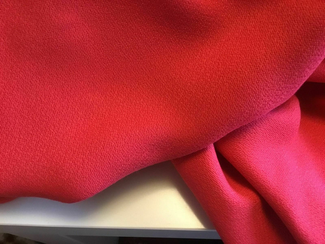 NEW Designer Crimson Red European 100% Cotton Crepe Suiting Fabric 52
