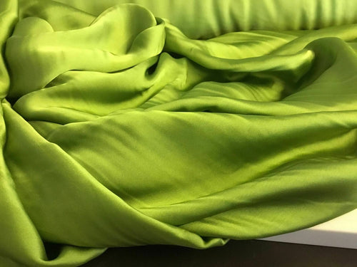 NEW Beautiful Soft Silky Satin Green Fabric Dress Scarf Cloth Material Garment