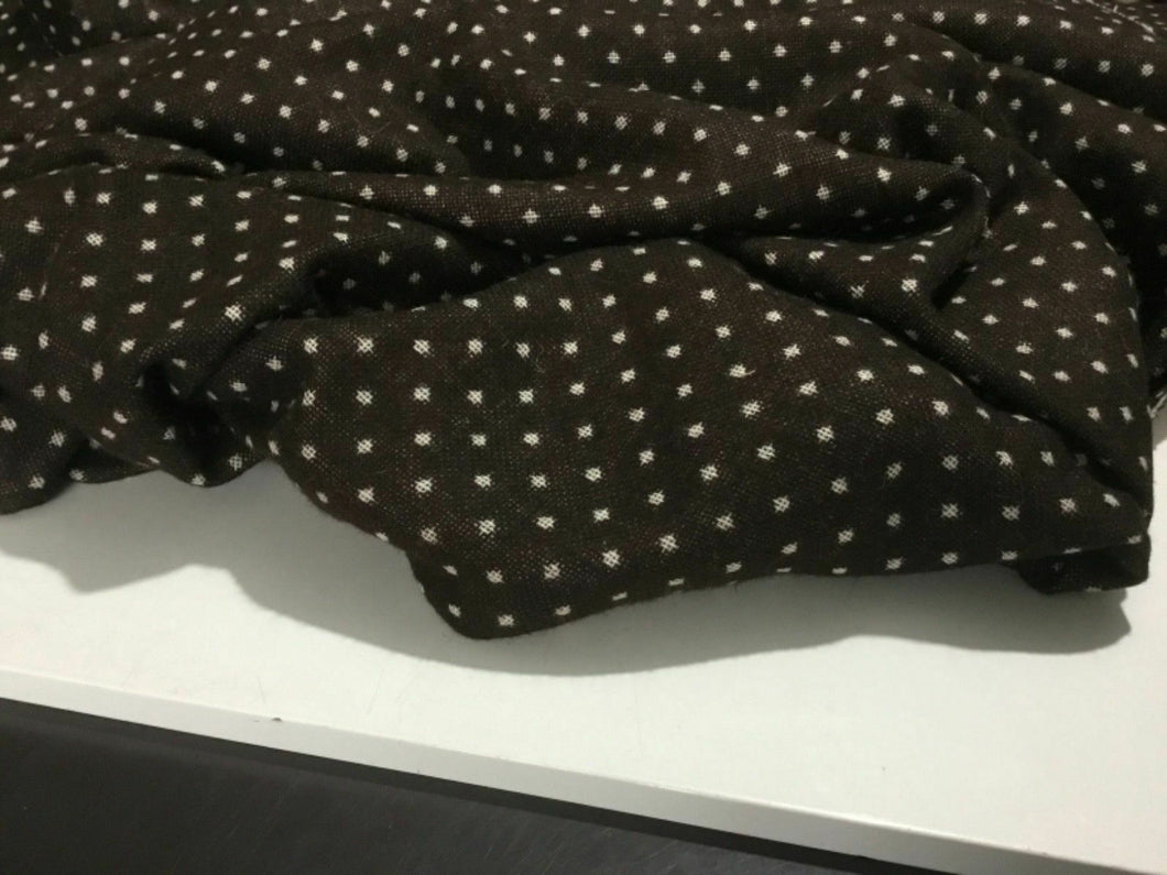 New Beautiful High Class Designer Spot Wool Fabric 58” 148 cm Garment Material