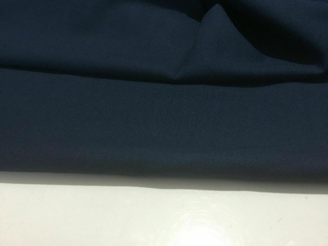 New Beautiful Italian Navy Colour Poly Wool Crepe Suiting Fabric 59