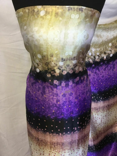 New Beautiful High Class Multicolored Polka Dot Silky Satin Fabric 57'' 146 cm