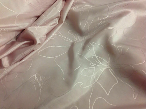 NEW Beautiful Dusky Pink Abstract Jacquard Silky Lining Fabric 56