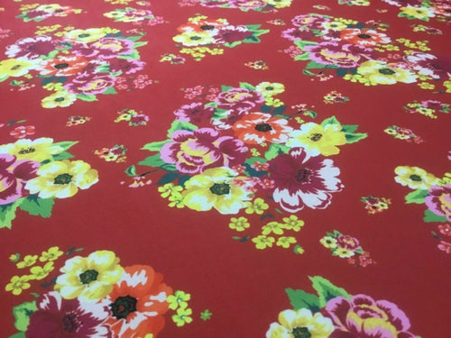 NEW Beautiful Designer Stretch Jersey Slinky Elastane Floral Print Fabric 58’’