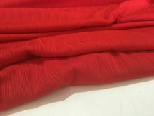 Load image into Gallery viewer, NEW Beautiful Designer Red Colour Ribbed Stretch Jersey Slinky Elastane Fabric