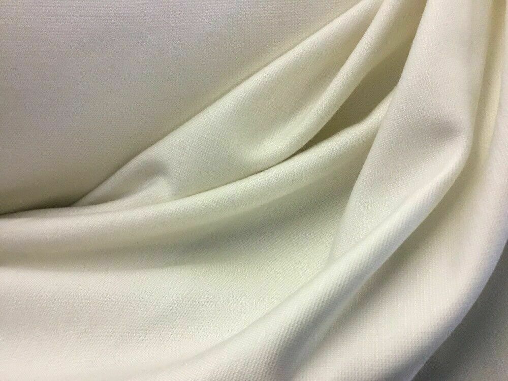 NEW Beautiful Designer Ivory Colour Ponti Roma Jersey Fabric 4 Way Stretch