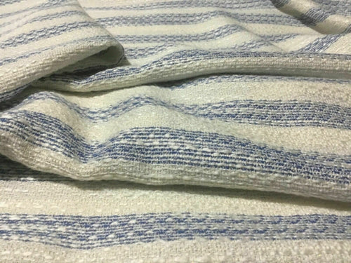 New Beautiful Classy Designer Multicolored Stripe Lurex Boucle Fabric Material