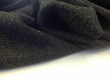 Load image into Gallery viewer, New Hand Woven Charcoal Grey Harris Tweed 100% Wool Herringbone Hgh Class Fabric