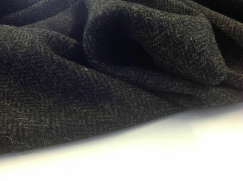 New Hand Woven Charcoal Grey Harris Tweed 100% Wool Herringbone Hgh Class Fabric