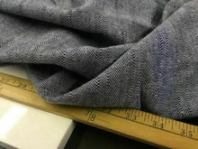 Load image into Gallery viewer, New Designer 100% Linen Denim Colour Herringbone Fabric Cloth Craft Dress Guchi