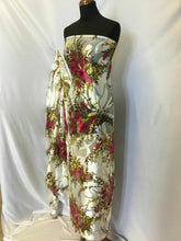 Load image into Gallery viewer, NEW Designer 100% Silk Satin Chiffon Floral Burnout Print Fabric Dress Scarf 52&quot;