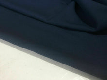 Load image into Gallery viewer, New Beautiful Italian Navy Colour Poly Wool Crepe Suiting Fabric 59&quot; 151 cm