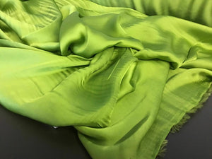 NEW Beautiful Soft Silky Satin Green Fabric Dress Scarf Cloth Material Garment