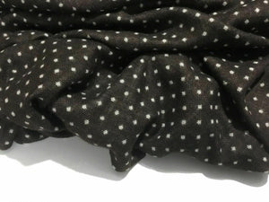 New Beautiful High Class Designer Spot Wool Fabric 58” 148 cm Garment Material