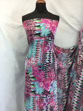 Load image into Gallery viewer, NEW High Class Designer Floral Geometric Leopard Chiffon Print Fabric Dress