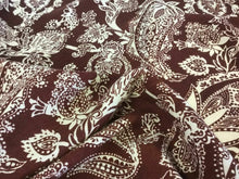 Load image into Gallery viewer, New Designer Brown Ivory 100% Wool Crepe Large Print Fabric Seen On Catwalk