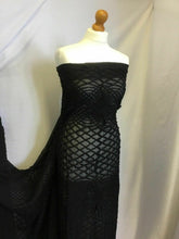 Load image into Gallery viewer, NEW Designer Black Chiffon With Chiffon Rope And Lurex Floral 56’’ 144 cm Party