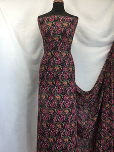 NEW Designer Multicoloured Floral Chiffon Print Fabric Garment Material 58"